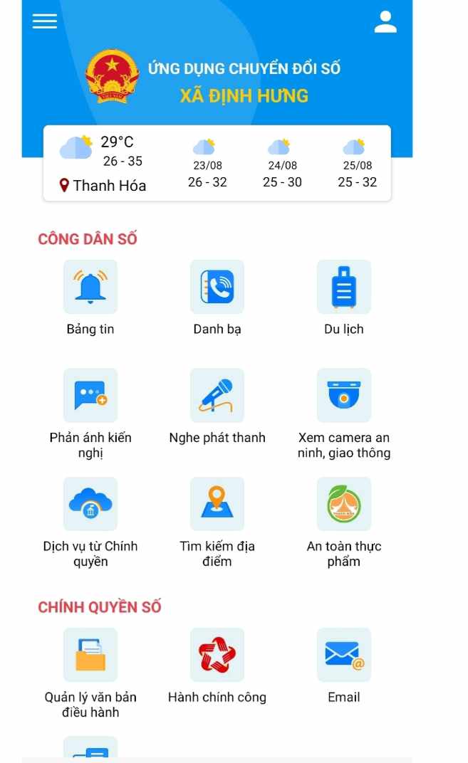 App Thanh HoaS được ứng dụng để tương tác giữa nhân dân và chính quyền xã.