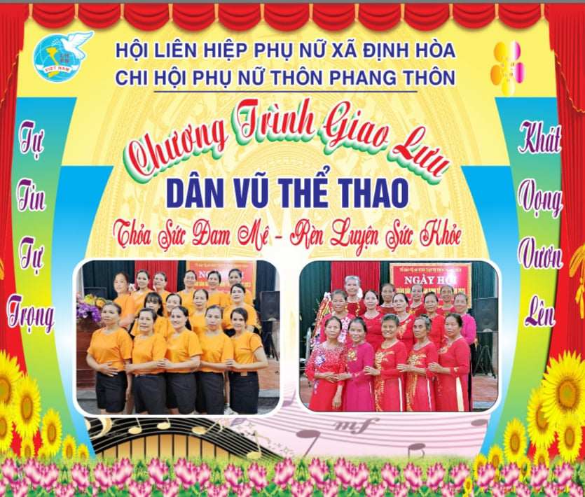 Chi Hội phụ nữ thôn Phang Thôn thu hút 35 hội viên tham gia CLB dân vũ thể thao và 20 hội viên tham gia CLB 5 có, 3 sạch.