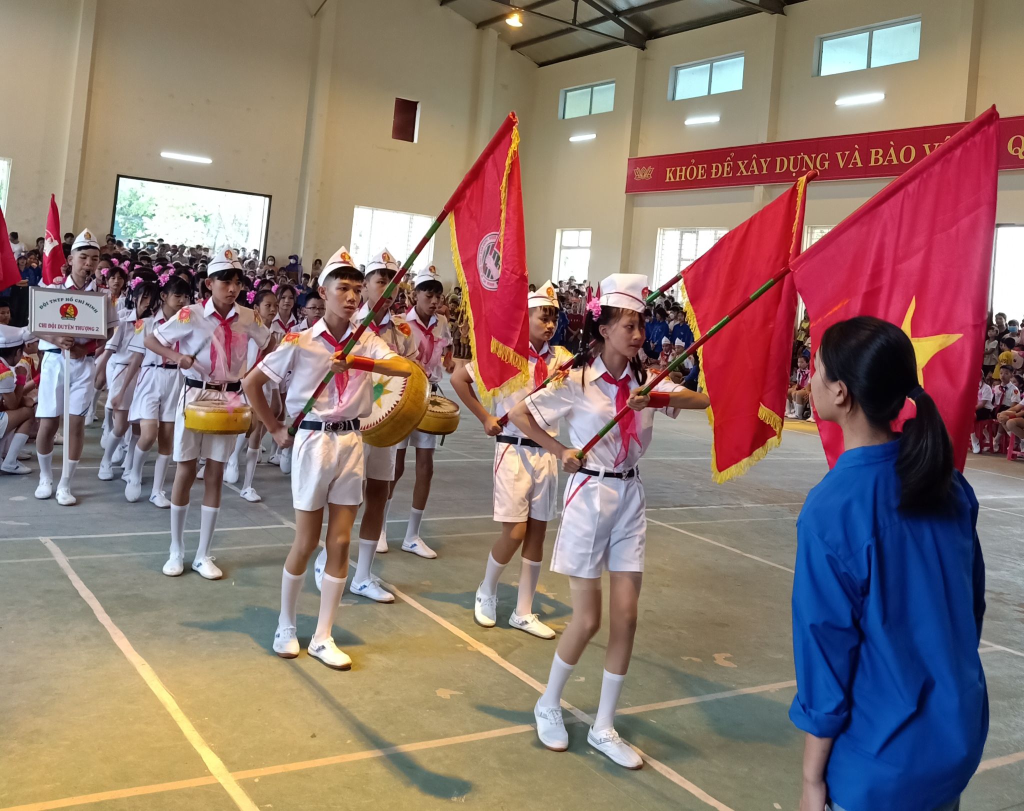 Một số hình ảnh thi nghi thức đội tại hội thao.