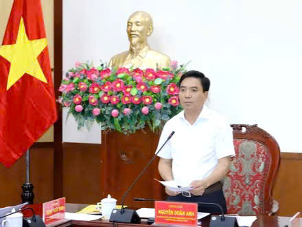 Đồng chí Nguyễn Doãn Anh, Ủy viên Trung ương Đảng, Bí thư Tỉnh ủy, Trưởng Ban Chỉ đạo tỉnh, kết luận hội nghị.
