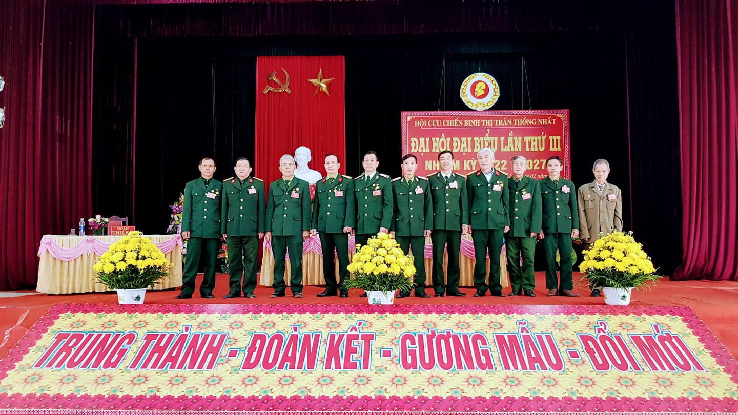 Ban chấp hành CCB thị trấn Thống Nhất nhiệm kỳ 2022 - 2027.