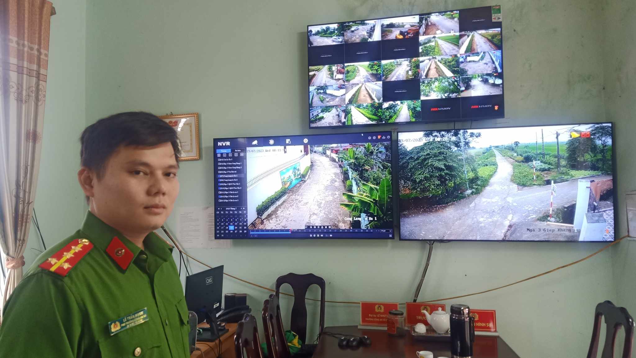 Đại úy Lê Trần Mạnh, Phó Trưởng Công An xã Yên Thái.