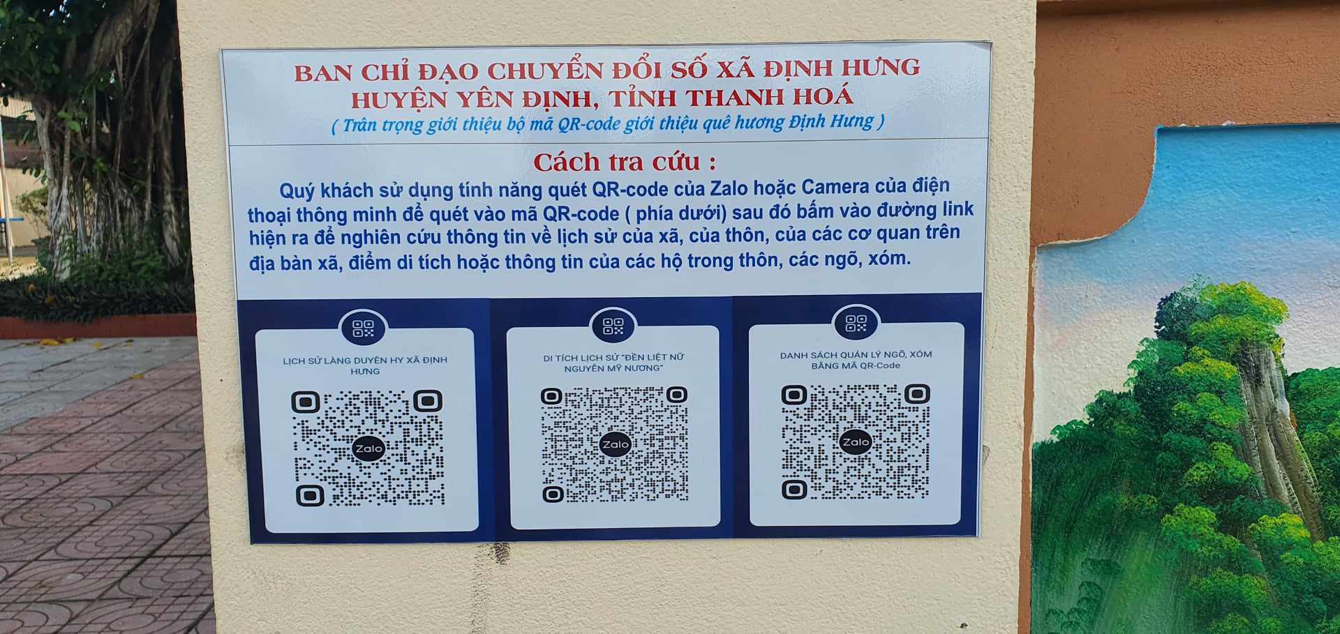 Tạo mã quét QR code tới từng thôn, xóm.