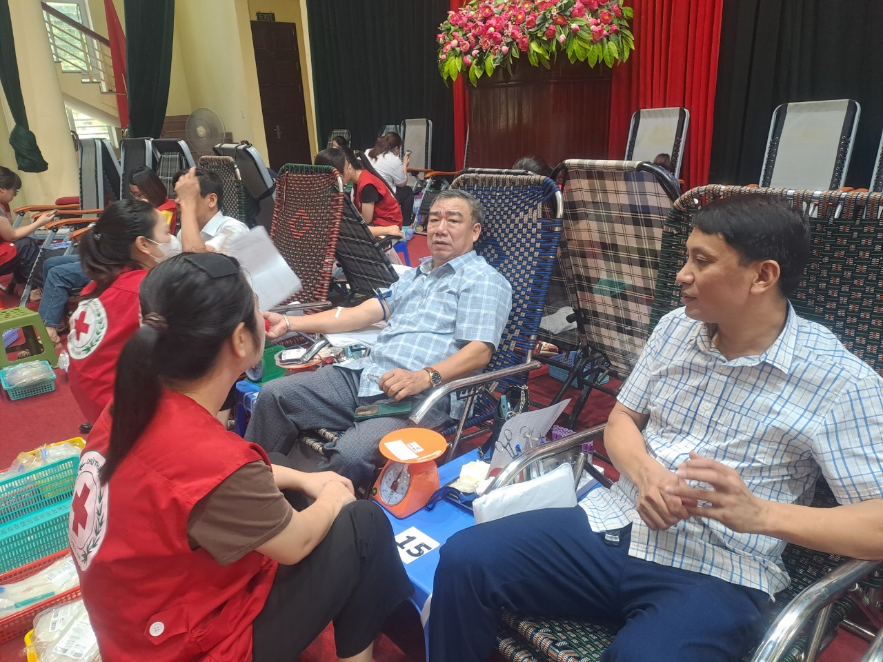 Một số hình ảnh tại ngày hội hiến máu huyện Yên Định năm 2024.